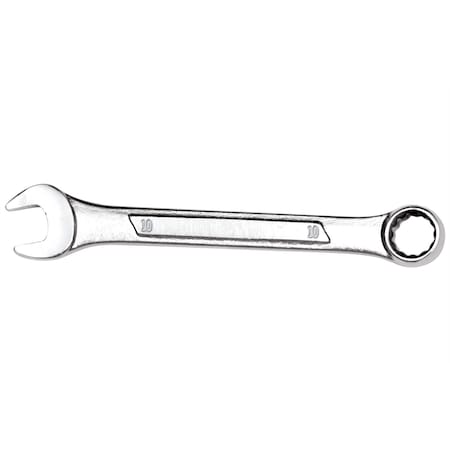 Performance Tool Chrome Combination Wrench, 10mm, with 12 Point Box End, Raised Panel, 4-7/8" Long W312C